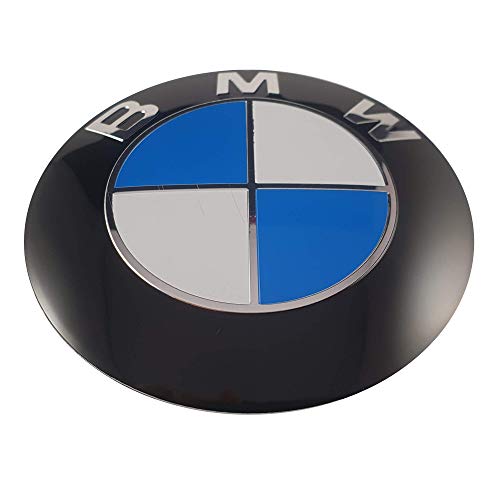Otro LUDOSTREET ref0001 Logo Emblema Insignia Anagrama Compatible con 82mm Frontal capó Coche (Azul - Blanco Base Negra)