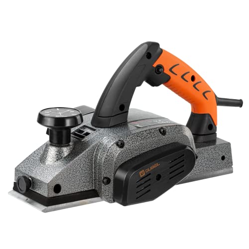 OUBEL Cepilladora Eléctrica 900W, Cepillo Eléctrico, 82 mm de ancho y Profundidad de corte ajustable de 3 mm, 15000 rpm incluye Guía Paralela, Adecuado para carpintería y bricolaje