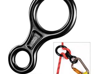 Oumers Anillo de Rappel Descenso Figura 8,para la recreación al Aire Libre, Fuerte Seguro Durable