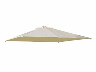 Outsunny Techo de Repuesto 3x3 m para Cenador de Jardín Cubierta de Repuesto de Gazebo Pabellón Exterior con 8 Orificios de Drenaje y Ventilación Beige