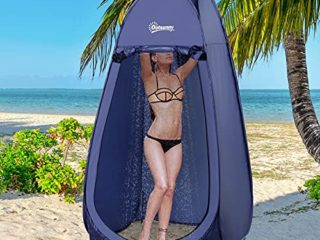 Outsunny Tienda de Campaña Instantánea Tipo Carpa Ducha Cambiador WC Impermeable para Camping 100x100x185 cm Turquí