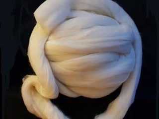 Ovillo lana de oveja merino xxl, pura lana de oveja, 500 gr, lana para tejer con las manos, mantas, cojines, manualidades.100% natural. (500 gr, NATURAL)