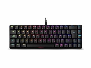 Ozone Mini Teclado Gaming Tactical -OZTACTICALSP- Mecanico sin Teclado numerico, Bluetooth, Switches Outemu Red, Iluminacion LED RGB, Silencioso, Layout Español, Negro