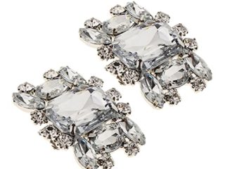 P Prettyia 1 Par Clip de Zapatos Nupciales Cristalino Apliques Artesanales para Decoración de Ropas Sombreros Bolsos