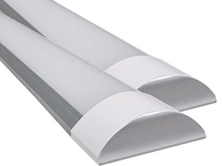 Pack 2x Lampara Luminaria 120cm 40W. Color Blanco Frio (6500K). Tubo led integrado T8. 4000 lumenes. Pantalla led slim.