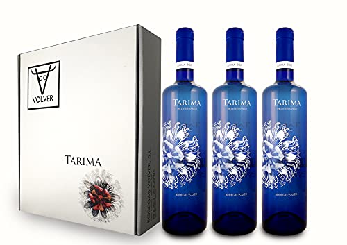 Pack 3 botellas Vino blanco Tarima Mediterráneo de Bodegas y Viñedos Volver. Variedades Moscatel y Messeguera. Vino de Alicante (3 x 750 ml)