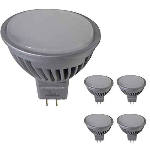 Pack 5x Bombilla LED MR16 12V/24V 7W Regulable. Color Blanco Calido (3000K). 600 Lumenes. 120 grados. GU5.3