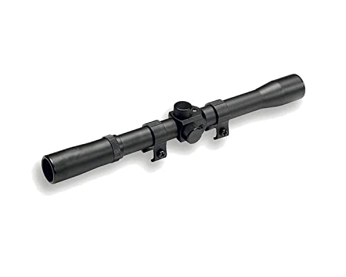 Pack Visor Outletdelocio. Mira telescópica 4x20. Para carabinas de aire comprimido. Monturas para carril de 11mm incluidas. Especial para tiro deportivo