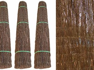 Pal Ferretería Industrial Rollo Brezo Natural Color marrón Oscuro. Rollo Brezo ecológico 2 m Altura por 3 m Longitud (3- Rollos Brezo)