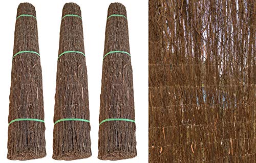 Pal Ferretería Industrial Rollo Brezo Natural Color marrón Oscuro. Rollo Brezo ecológico 2 m Altura por 3 m Longitud (3- Rollos Brezo)