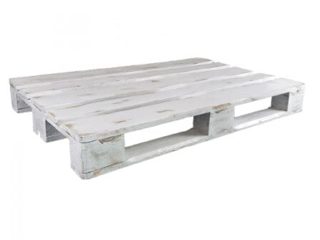 Palets de Madera lijados y Pintados para Muebles y decoración - Mobiliario con palets - Jardin Terraza Patio,Baratos (4, Blanco Envejecido)