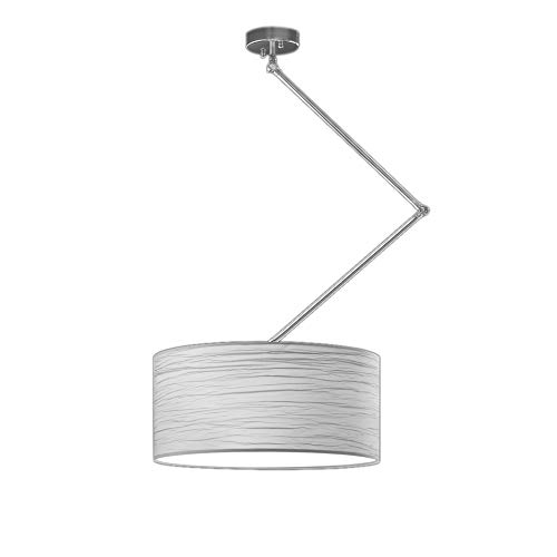 Palmarc Lámpara Flamingo Single color cromo pantalla gris perla