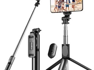 Palo Selfie Trípode, 4 en 1 Mini Extensible Selfie Stick Móvil con Inalámbrico Control Remote, Compatible con iPhone 13/12/11/XS MAX/XS/8 Plus/8, Samsung S10, Huawei, Xiaomi, etc.