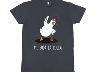 Pampling Camiseta Me Suda La P - Humor - 100% Algodón - Serigrafía - Gris Oscuro (S)