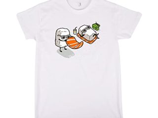 Pampling Camiseta Summer Sushi - Playa - 100% Algodón - Serigrafía - Color Blanco - Talla L