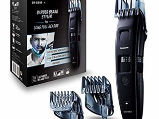 Panasonic ER-GB86-K503 - Recortadora Ideal Barbas Largas con Peine-Guía, 3 en 1 Cabello, Barba y Cuerpo (Recargable, Acero inoxidable, Lavable, Batería Larga Duración, 58 Ajustes, Design Award 2018)
