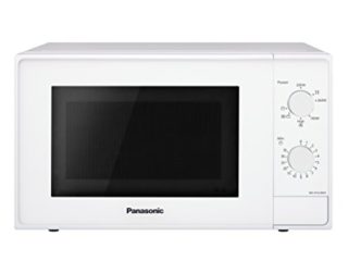 Panasonic NN-K10JWMEPG Microondas Compacto 20 L (800 W, 2 Mandos giratorios, Con Gratinador de Cuarzo 1.000W, Plato giratorio de vidrio 255mm, 5 Niveles de ajuste de potencia), Color Blanco