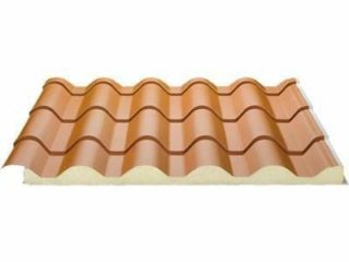 Panel SandwICH cobertura roja SP.40 m 06,30 falso copo.