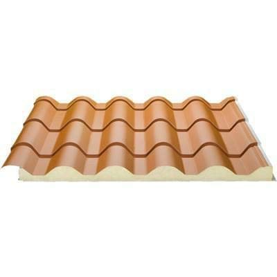 Panel SandwICH cobertura roja SP.40 m 06,30 falso copo.