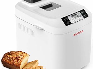 Panificadora, Máquina para Hacer Pan con 12 Programas, Panificadora Automática de dispensador,Pan sin gluten,sin BPA, 3 Niveles de Horneado,pantalla LCD y mantener la función cálida