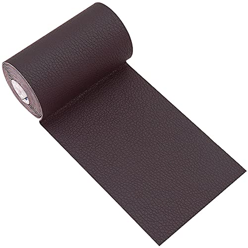 Panngu ReparacióN De Cuero Parches, Autoadhesivo Parche De Cuero - para Asiento de Coche, Muebles, Chaqueta, Sofá, Mochila, Rasgaduras, Manchas. 7,6 x 152 cm (Marrón ​