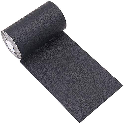 Panngu ReparacióN De Cuero Parches, Autoadhesivo Parche De Cuero - para Asiento de Coche, Muebles, Chaqueta, Sofá, Mochila, Rasgaduras, Manchas. 7,6 x 152 cm (Negro)