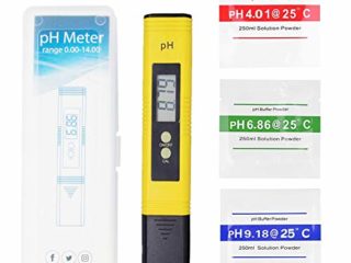 Pantalla Digital de Mano PH Tester, Calidad del Agua Medidor de Prueba con Rango de Medición de pH de 0-14 PH Medidor de Digital Portátil de Alta Precisión para Acuarios, piscinas, Auto Calibración