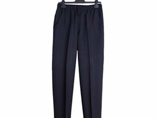 Pantalón Adaptado Hombre Color Gris/Marino - Tallas Grandes - Pantalon Vestir con Goma en la Cintura (Marino, XL)
