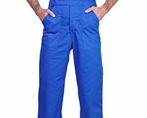 Pantalones con Peto de Trabajo para Hombre, Made in EU, Mono de Trabajo, Azur, Blanco, Rojo, Verde, Negro