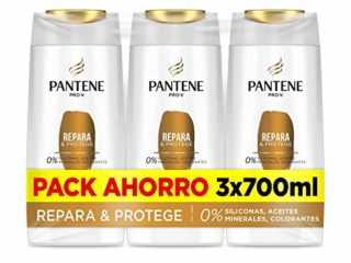 Pantene Champu, Repara Y Protege, 3 x 700 ml, Como Vitaminas Para El Cabello, Sin Siliconas
