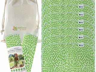 Paños Reutilizables de Algodón, Pack de 10 Toallitas de Papel Lavables, Rollo de Limpieza de Cocina MADE IN EU, Bayetas Absorbentes Ecológicas Multiusos, Servilletas de Tela Resistente Cero Residuos
