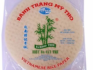 Papel de arroz vietnamita, forma redonda, 22 cm, 340 g, para hacer rollitos de primavera, ideal para verano