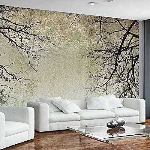 Papel Pintado 3D Ramas De Árbol De Estilo Nórdico Fotomurales 3D Tv Fondo Pared Dormitorio Murales Papel Tapiz Moderno 400cmX250cm