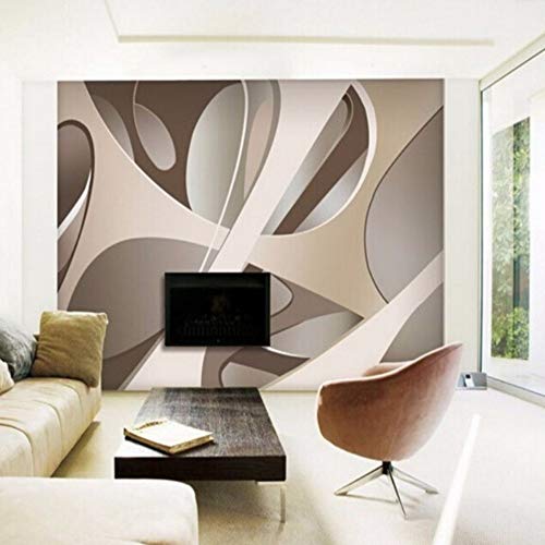 Papel pintado Tiras de papel en 3D Papel de pared Minimalista europeo Dormitorio Sala de estar Tv Fondo Papel de pared Papel de pared para paredes 3 D, 400 × 280 cm