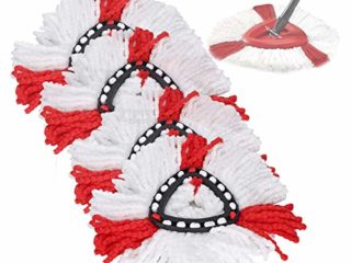 Paquete de 4 cabezales de repuesto para fregona, compatible con la fregona Vileda 2 en 1 Turbo Mop, O-Cedar, EasyWring y Clean Turbo Microfibra Mop, cabezal de recambio