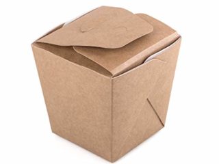 Paquete de 60 cajas de fideos de cartón Kraft 700 ml Contenedor de comida rápida comida para llevar caja china, desechable a prueba de fugas, reciclable, respetuoso con el medio ambiente (60, 700 ml)