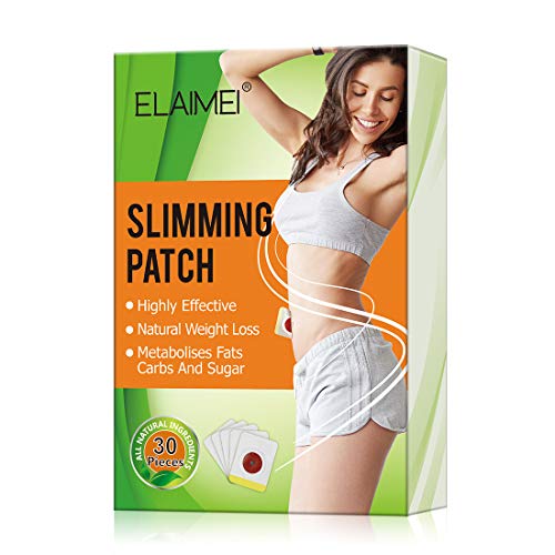 Parche Adelgazante 30 piezas Slim Parche Parche para Perder Peso, Ayudan con la Descomposición de la Grasa y la Celulitis, Parches Adelgazantes Quema de Grasa Rápido y Seguro