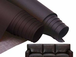 Parche Cuero, Parche de Cuero, 1 Rollo de Cinta Autoadhesiva de Reparación de Cuero PU, Parche de Primeros Auxilios para Sofá, Asiento de Coche, Muebles, Chaquetas, Bolso, Maletas, 40 x 137 cm, Marrón
