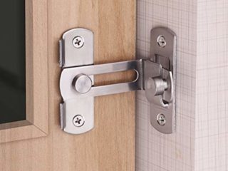 Pasador de cerrojo de puerta, 90 grados Ángulo recto Pasador de cerrojo Pasador de doblado Perno de hebilla Perno de bloqueo de corredera con tornillos para puertas y ventanas