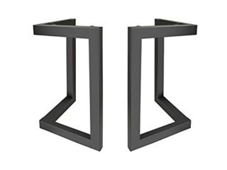 Patas de Mesa Industriales Patas Muebles de Acero con Marco en V/III/T con Tornillos+ Protectores de Suelo, 2 Piezas