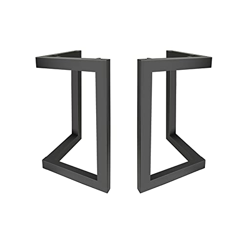 Patas de Mesa Industriales Patas Muebles de Acero con Marco en V/III/T con Tornillos+ Protectores de Suelo, 2 Piezas