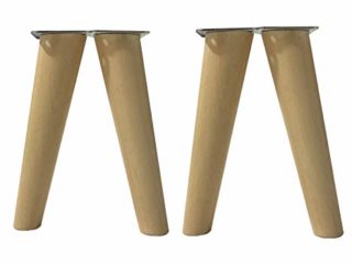 patas para muebles madera haya. Patas cónicas con inclinación, y placa de montaje ya instaladas. Color natural (20 cm natural)