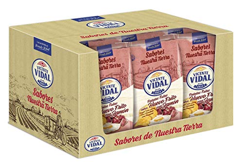 Patatas Fritas Vicente Vidal | Huevo Frito con Jamón 135g. caja 9u.