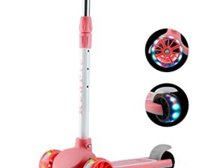 Patinete Niño extraíble,Patinete Niña Regulable en Altura,Patinete 3 Ruedas para 2 a 12 Años,Ruedas LED iluminadas No es Necesario Cargar