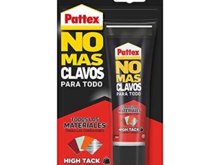 Pattex No Más Clavos Para Todo HighTack, adhesivo de montaje resistente a temperaturas extremas, pegamento fuerte en superficies húmedas, adhesivo blanco, 1 tubo x 142 g