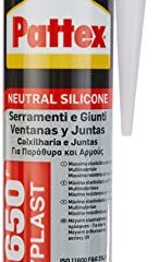 Pattex SL650, silicona neutra para ventanas y juntas, color negro, 300 ml