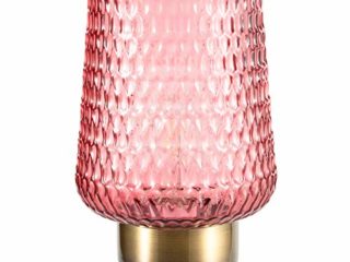 Pauleen Rose Glamour 48134 luminaria de sobremesa portátil, lámpara, Cable y con Pilas, Temporizador de 6 h, Rosa, Vidrio/Metal, 0.8 W
