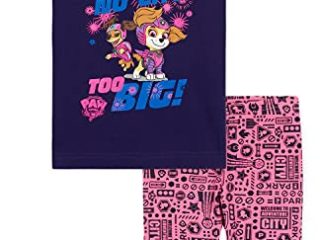 Paw Patrol Conjunto de Niña con Camiseta Niña y Leggins Niña 18 Meses - 6 Años, Regalo Patrulla Canina (3-4 años, Azul y Rosa)