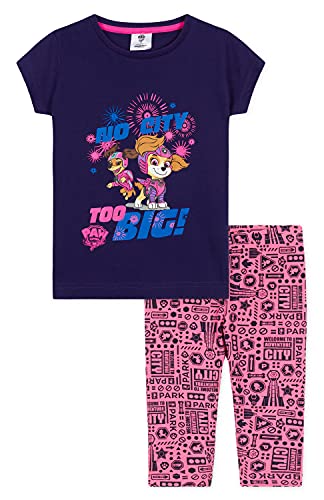 Paw Patrol Conjunto de Niña con Camiseta Niña y Leggins Niña 18 Meses - 6 Años, Regalo Patrulla Canina (3-4 años, Azul y Rosa)