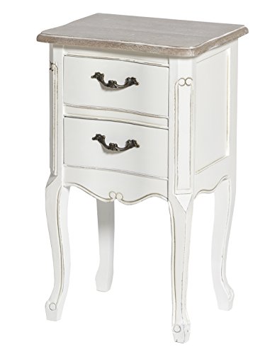 PEÑA VARGAS Trendecor - Mesitas de Noche Clásicas - Mesita de Noche Marsella 2 Cajones (40x30x67)